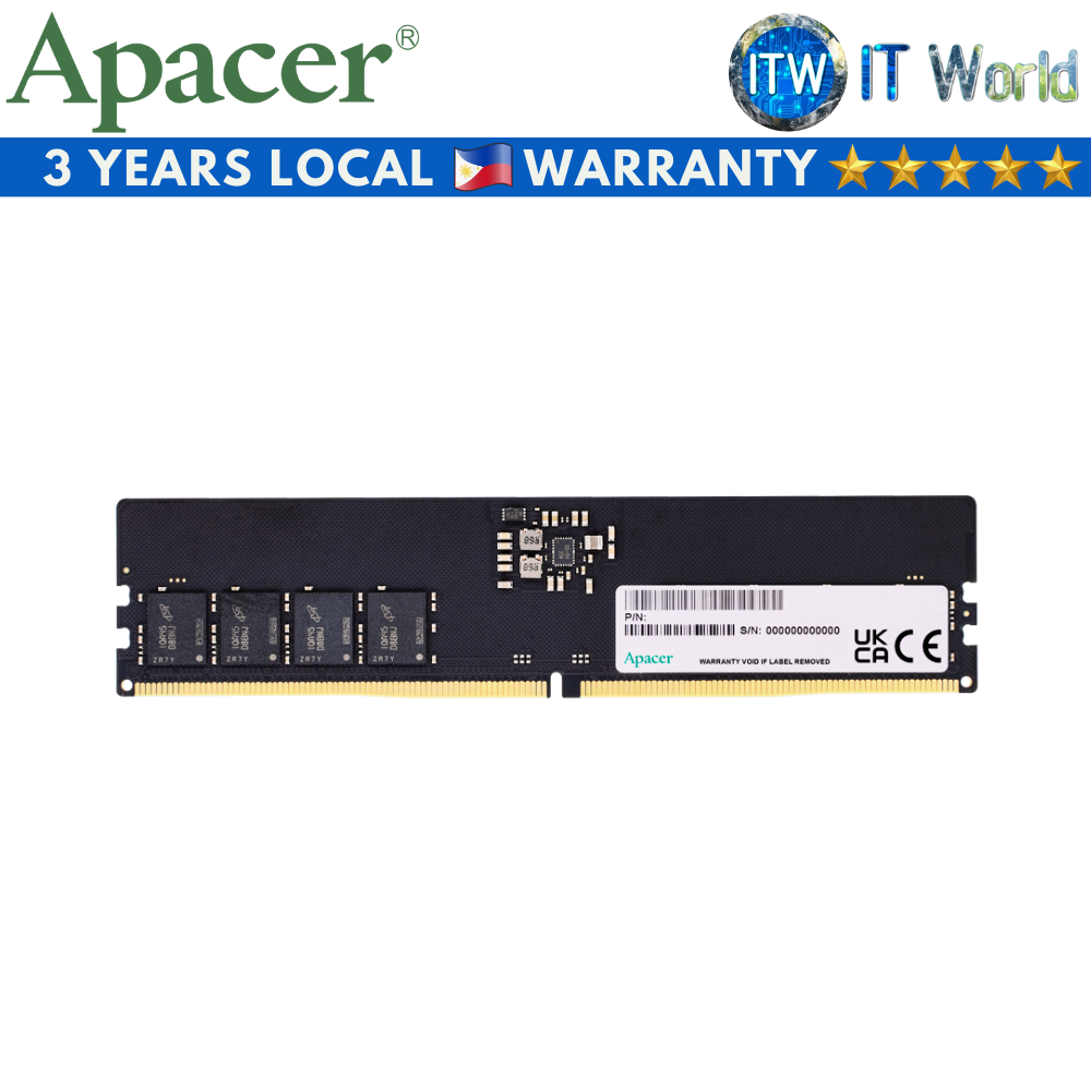 Apacer 32GB DDR5-4800Mhz CL40 UDIMM Desktop Memory Module (FL.32G2A.PTH ...