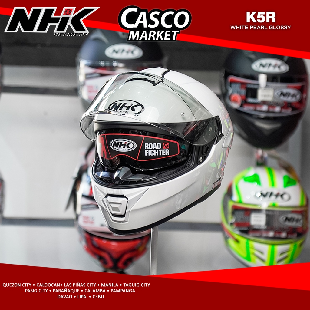 NHK K5R-SOLID FULL FACE DUAL VISOR MOTORCYCLE HELMET | Shopee Philippines