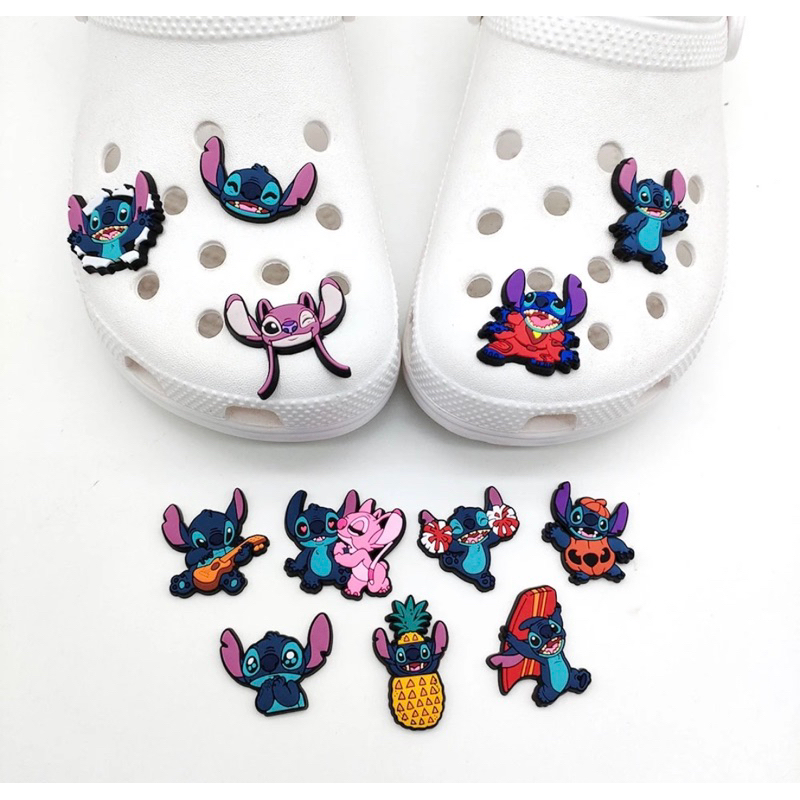 Lilo at Stitch design Cartoon Style Crocs Charms jibbitz set Charms Fits for Clog Sandals Decoration Shopee Philippines
