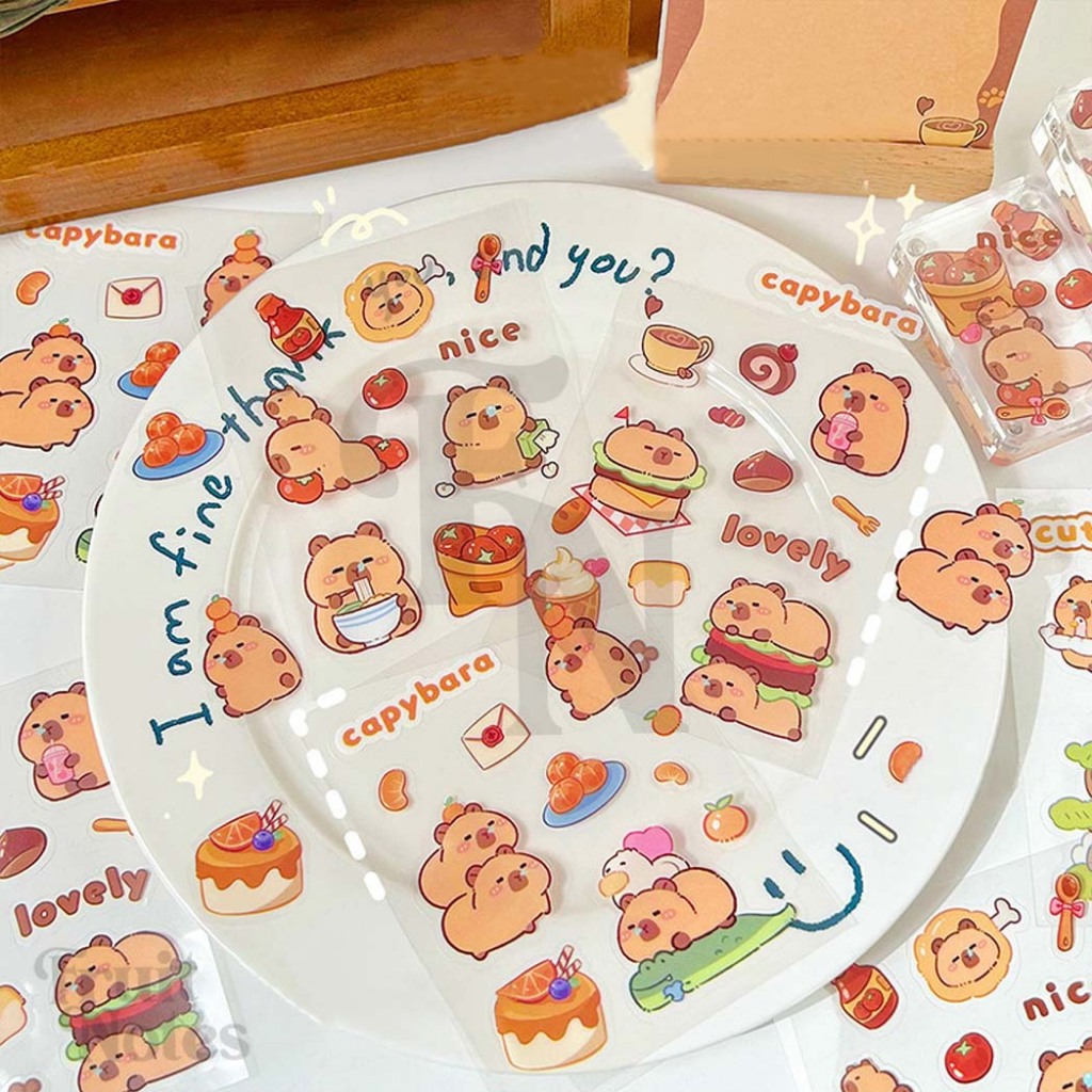 ST162 Capybara Theme PET Sticker Pad (1 pc) | Shopee Philippines