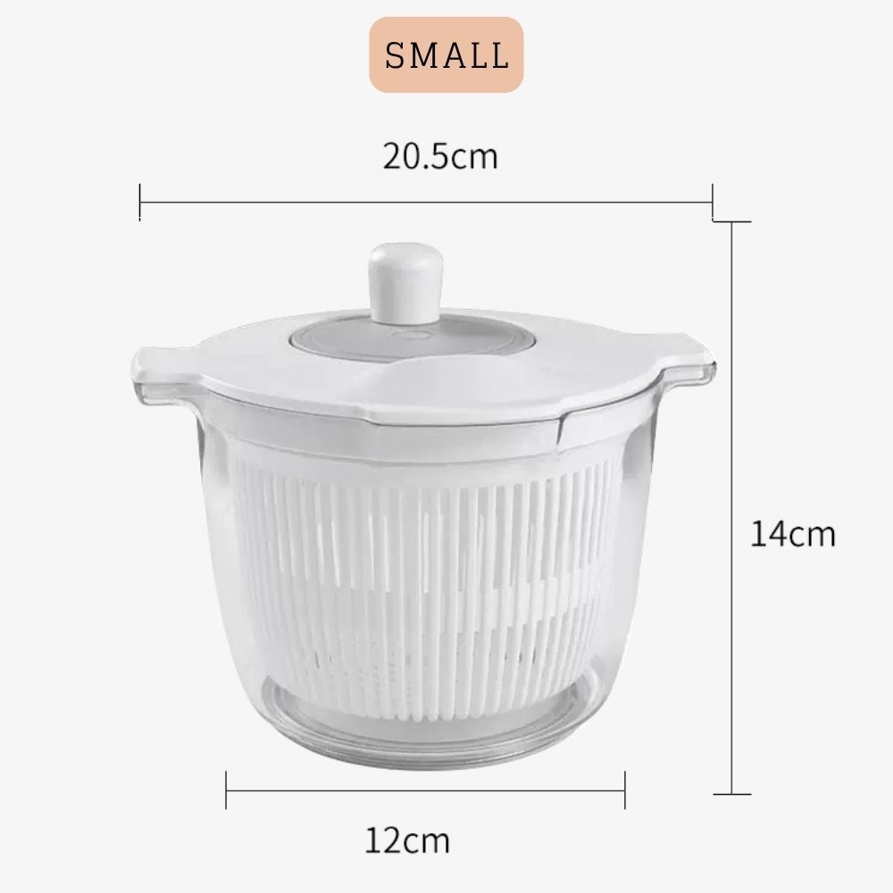 LOCAUPIN Salad Spinner Fruits Vegetables Food Strainer 2in1 Colander ...