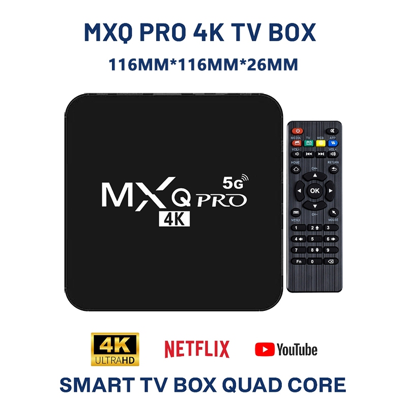 【Limited Time Sale】MXQ PRO 5G 4K TV Box 8+128 Android Smart tv box+ I8 ...