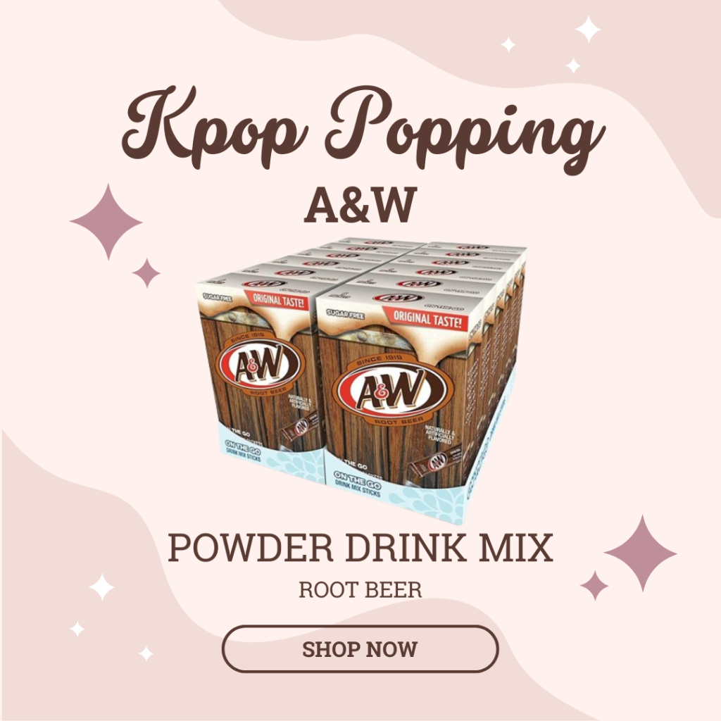 A&W Sugar Free Root Beer Powder Drink Mix 1 Box (6pcs) Shopee