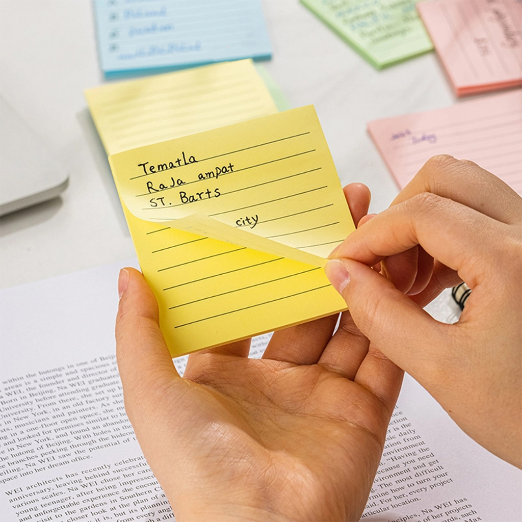 Deli Lined Sticky Notes 3x5 Inches 4 Colors A047 | Shopee Philippines