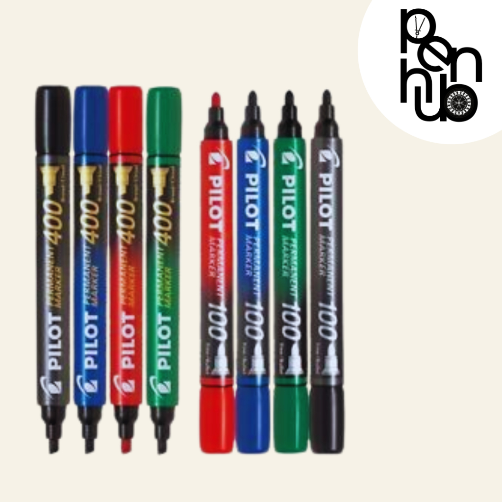 PILOT Permanent Marker 100 Bullet tip 400 Chisel Tip - 1pc | Shopee ...