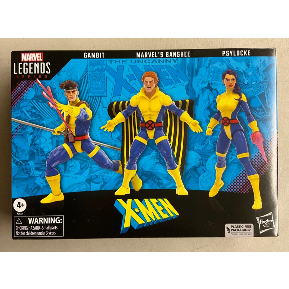 Marvel Legends X-Men 60th Anniversary Banshee, Gambit, And Psylocke ...