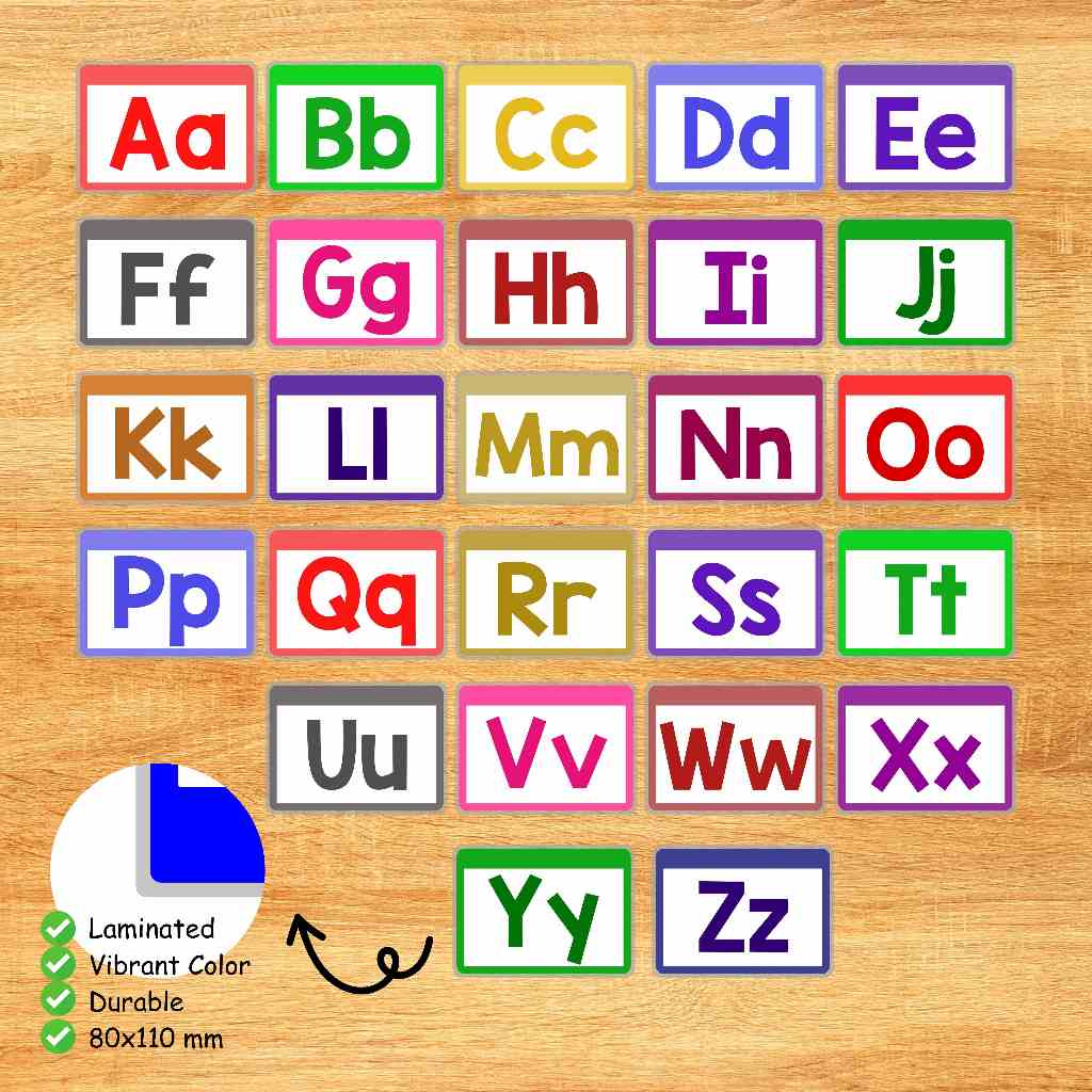 Laminated Alphabet Flashcards | Shopee Philippines