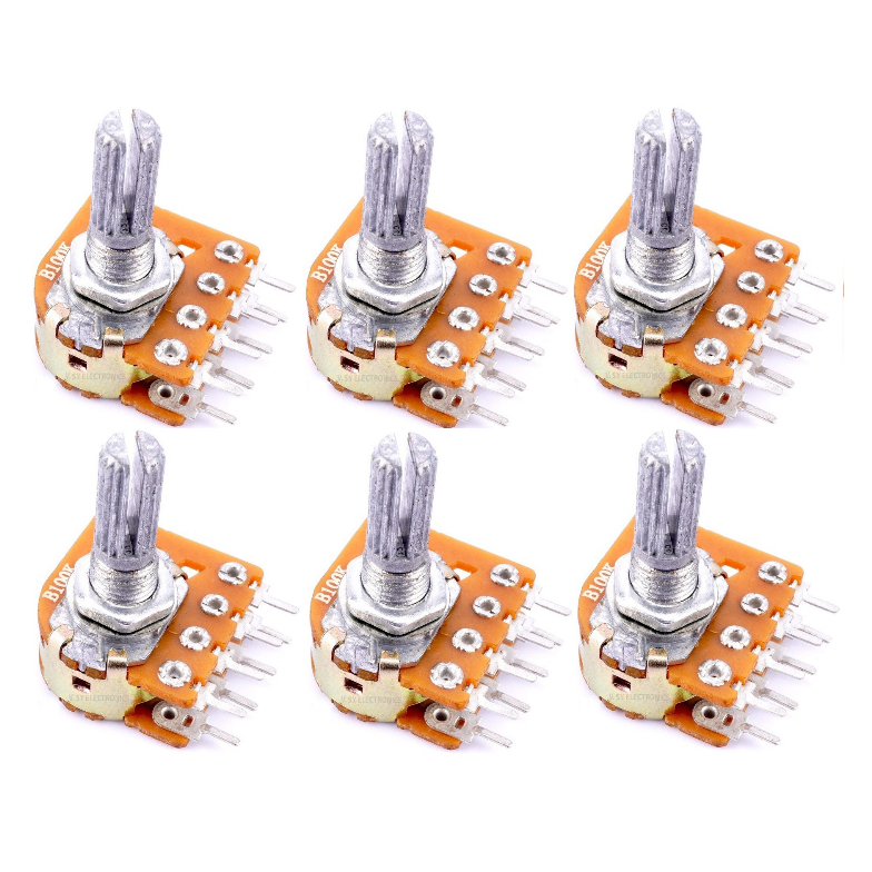 6PCS MASTER VOLUME POTENTIOMETER 50K 100K 8PIN WITH CLICK | Shopee ...