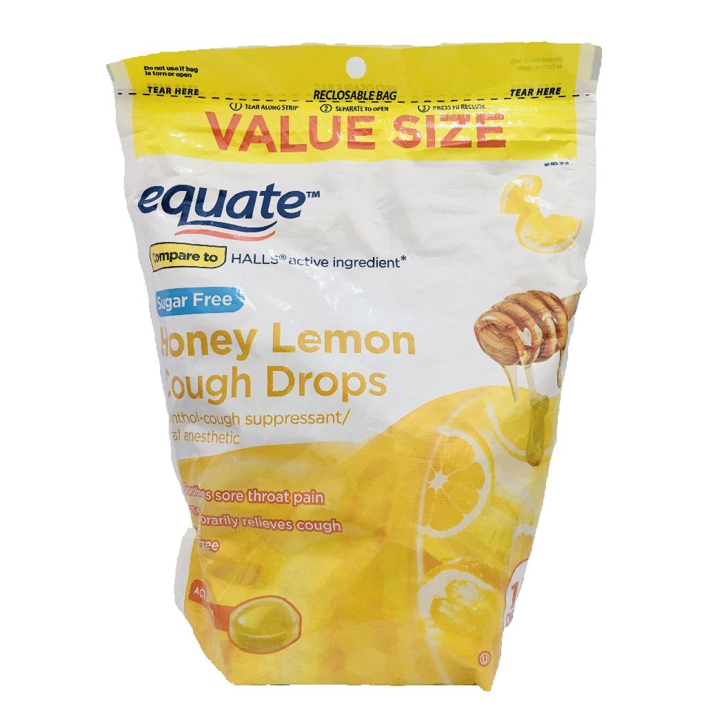 Equate Honey Lemon Cough Drops Sugar Free 140 Drops Shopee Philippines