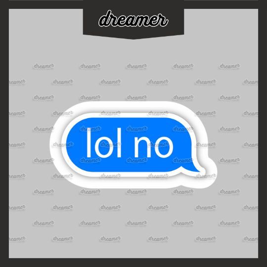 LOL NO CHATBOX BLUE STICKER BOMB WATERPROOF STICKERS LAMINATED WEATHER ...
