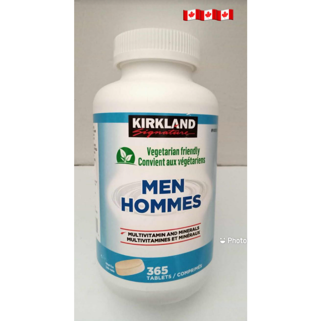 Kirkland Signature Men Multivitamin, 365 Tablets, Vegetarian Friendly ...