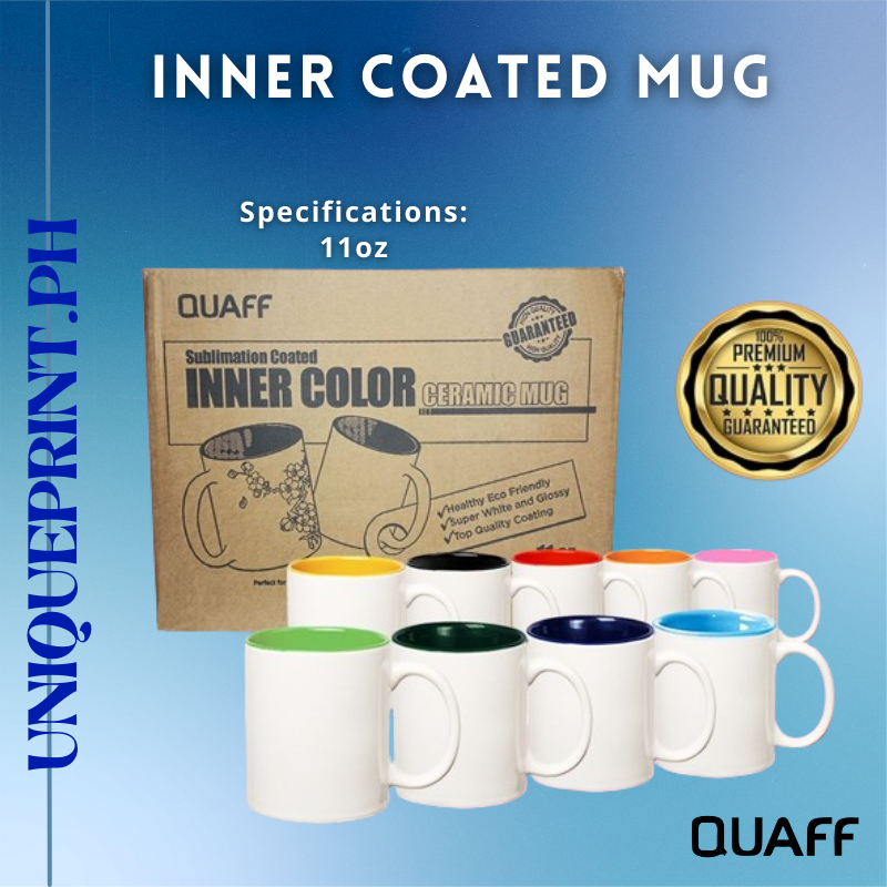 QUAFF Coated Inner Color Mug 11OZ 36pcs. for Sublimation, customize and ...