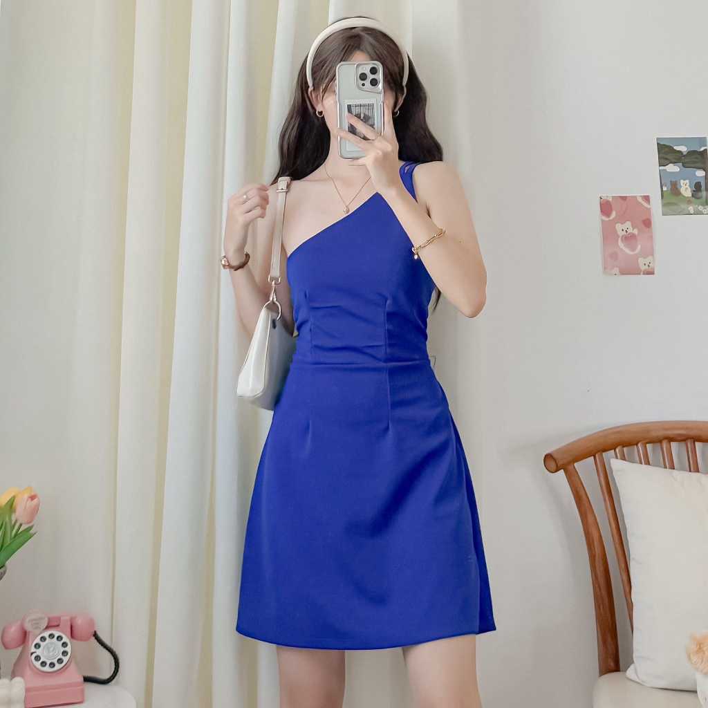 StylelalandLyra Venus DressCrisscross Tie Sexy Back One Side Women OOTD  Summer Asymmetric Dress | Shopee Philippines