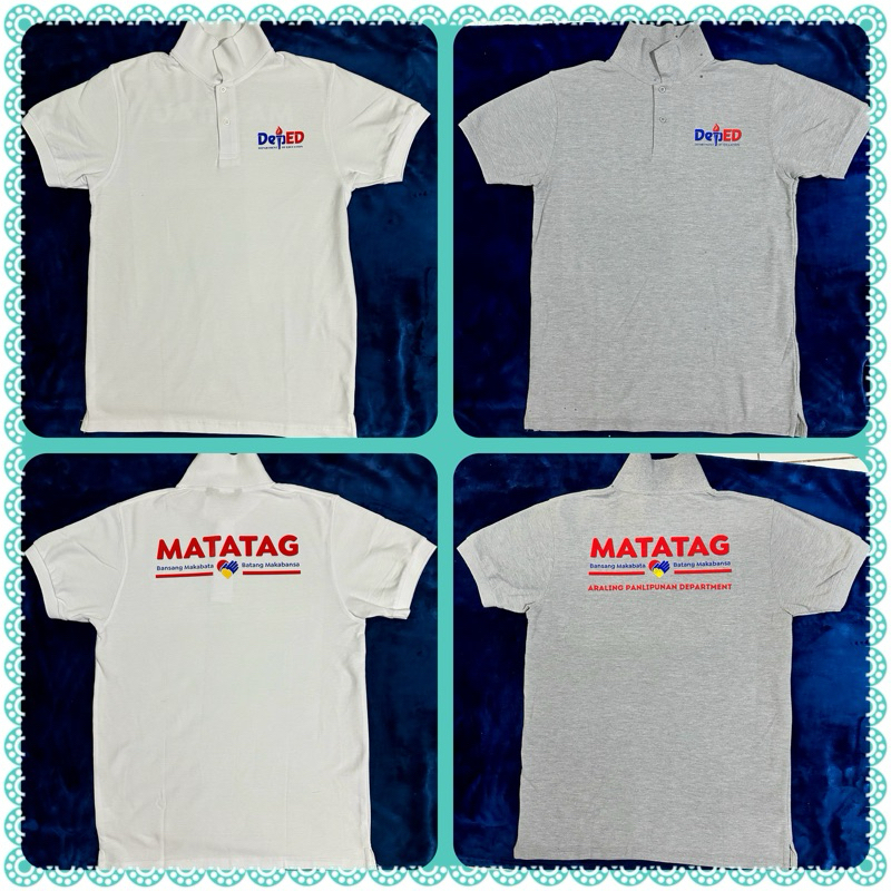 Dep_Ed Matatag Polo Shirt (White/Gray) | Shopee Philippines