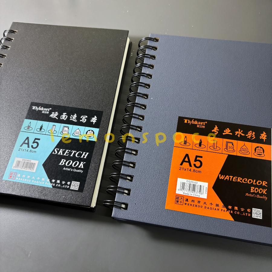 LESPI 160/60 pages 300gsm 100gsm A3 A4 A5 LESPI Black Spring Sketch ...