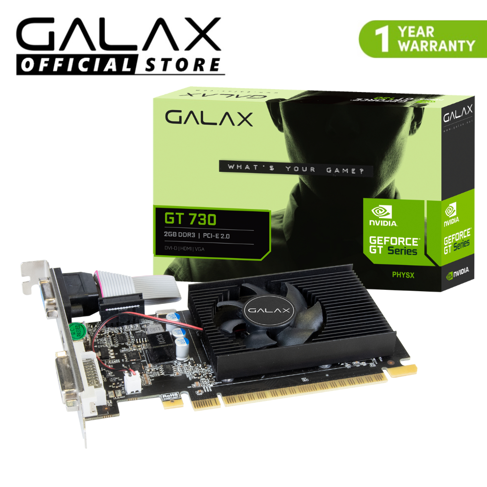 GALAX GT730 LP 4GB DDR3 4GB DDR3 128-bit HDMI/DVI/VGA 73GQF8HX00HD | Shopee  Philippines