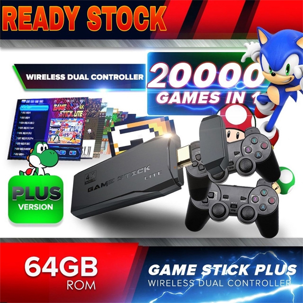 M8 Game Stick 15000+ Classic Games 4K HD Video Game Console 2.4G Dual ...