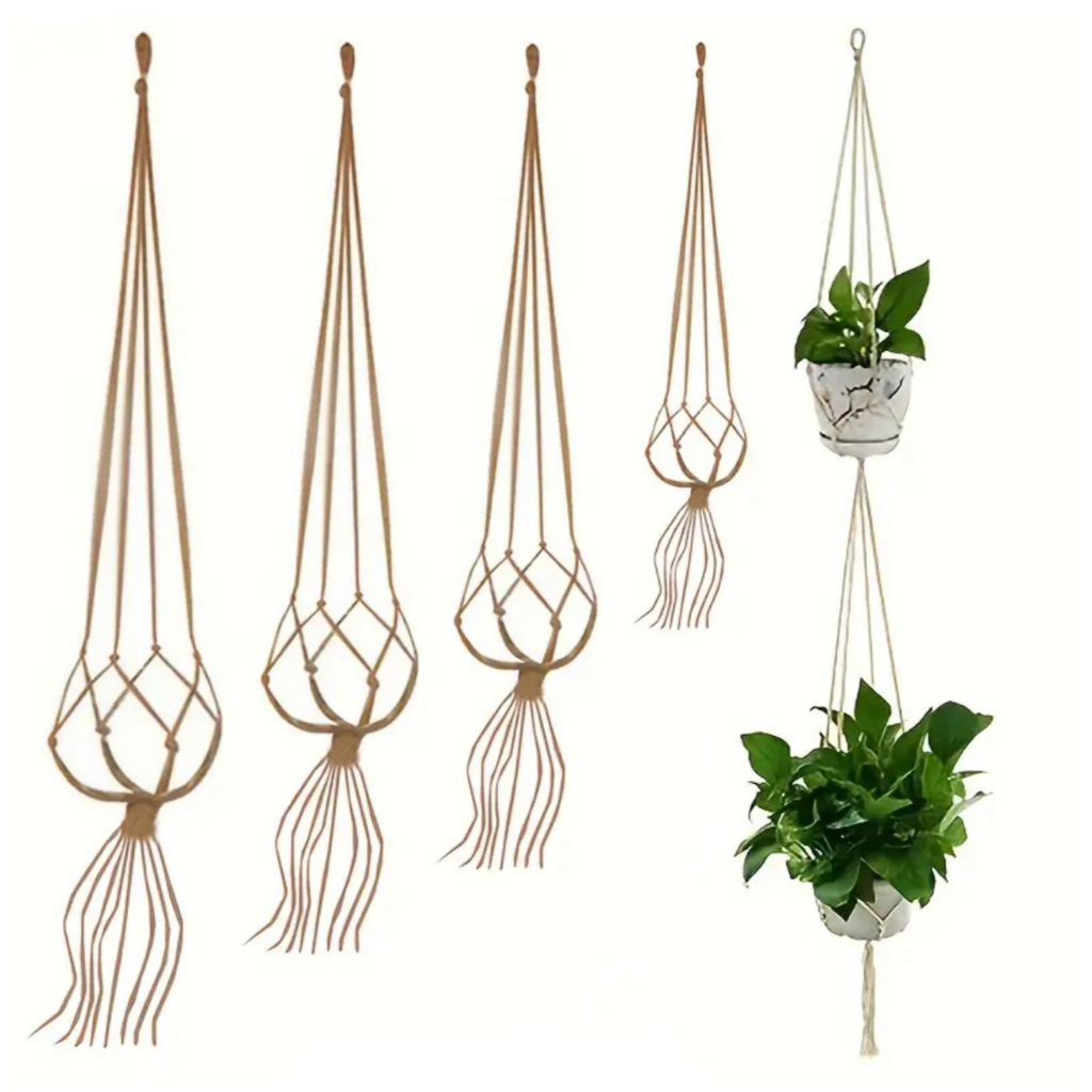 Gardening flower pot hemp rope hanging net braided hemp rope hanging ...