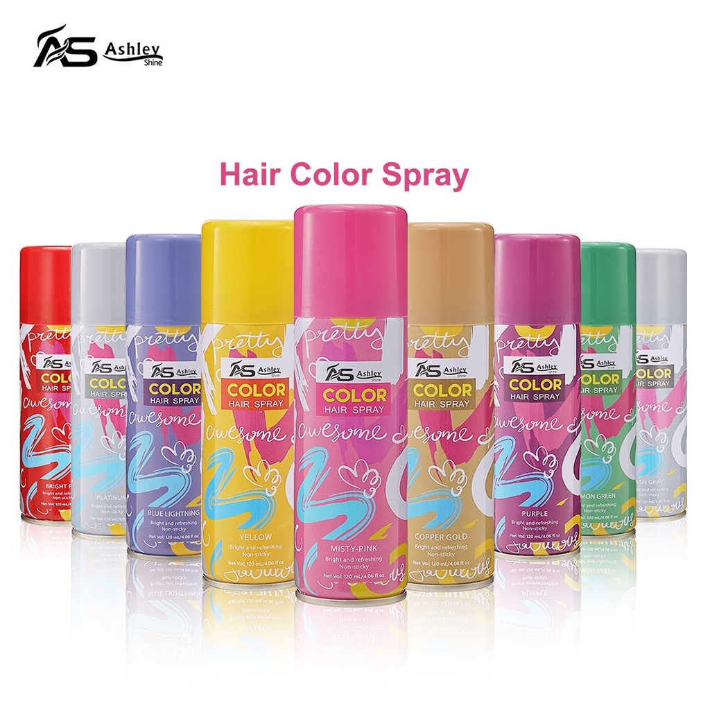 Ashley Shine Temporary Hair Color Spray 120ml Hair Color Spray Paint ...
