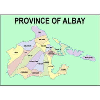 Albay Province Map Waterproof A4 Laminated Chart | Shopee Philippines