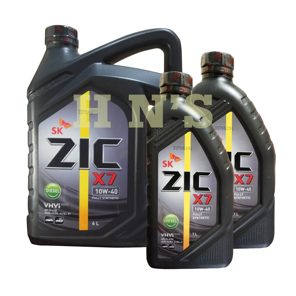 SK ZIC X7 Diesel 10W-40 Fully Synthetic Engine Oil 8L ( 8 Liters ...