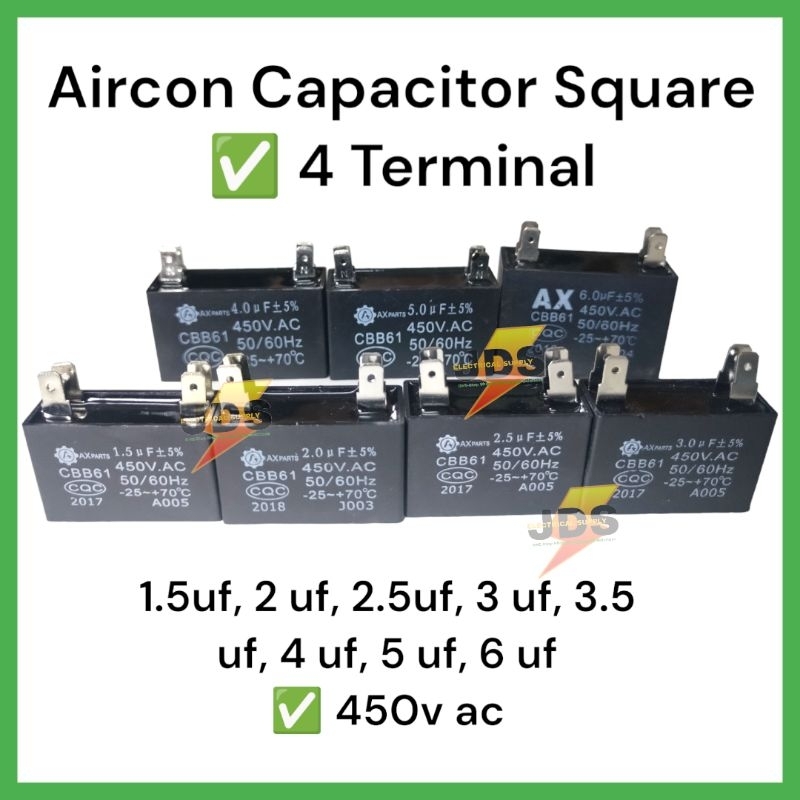 Condensatore Di Avviamento CBB61 450VAC - Scegli La Capacitò: Da 1.5uF A 12uF, Per Motori E Ventilatori