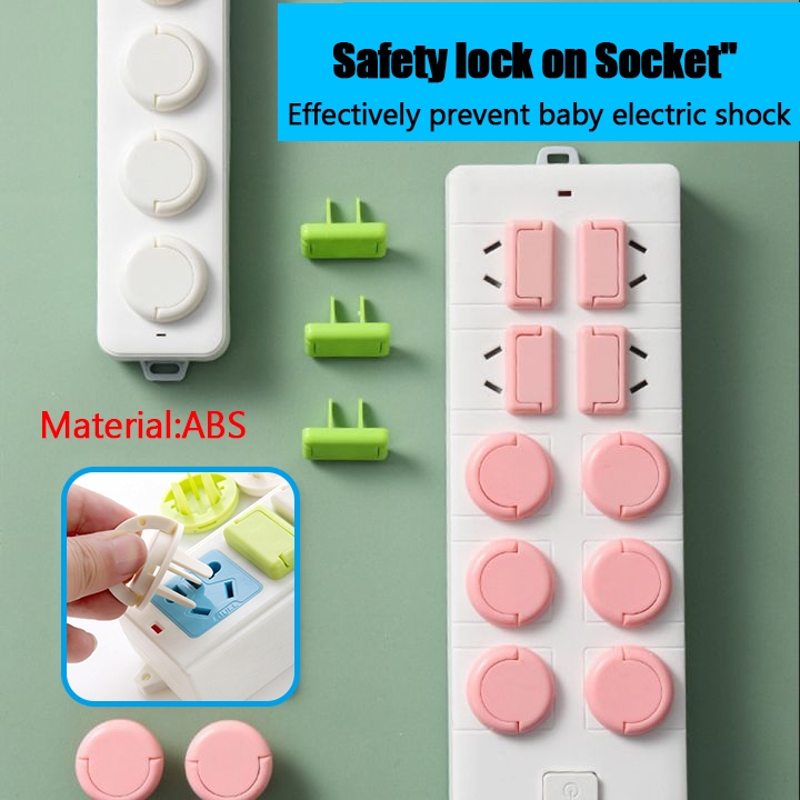 Baby Anti Electric Shock Plug Protector Cover Cap Power Socket Kids ...