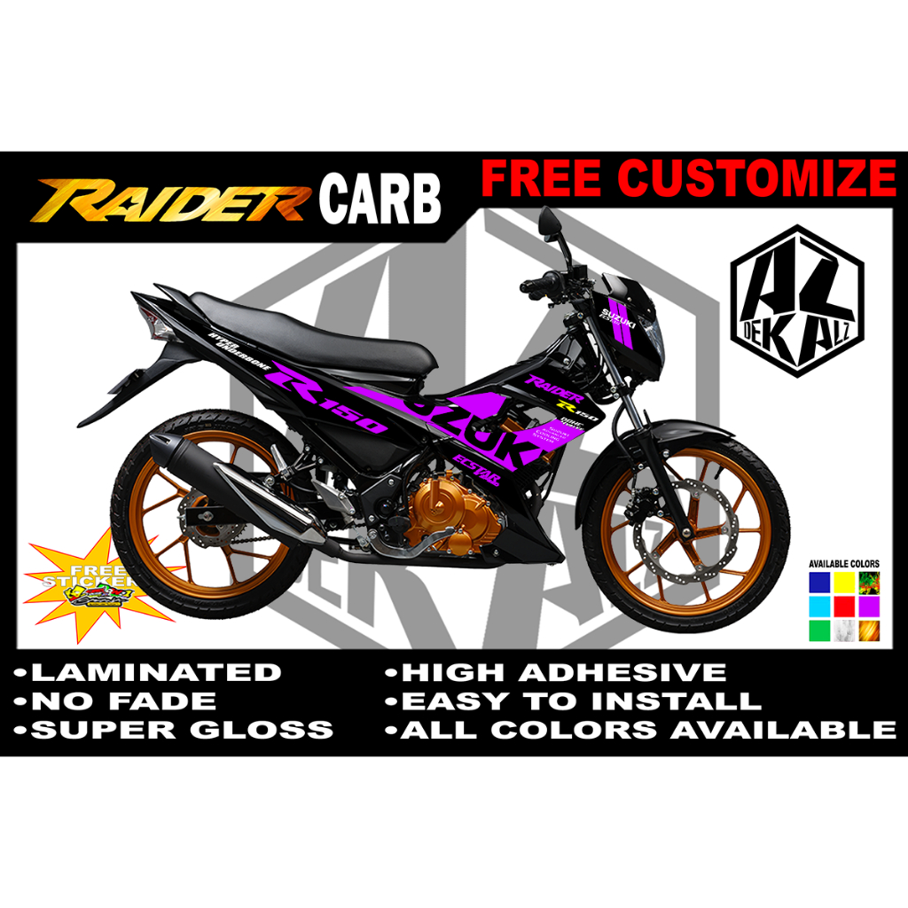 Raider R150 Carb Sticker Decals Purple | Shopee Philippines