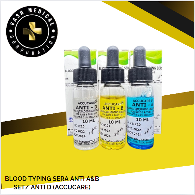 BLOOD TYPING SERA ANTI A&B and D (ACCUCARE) | Shopee Philippines