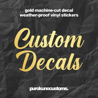 Personalized Gold Vinyl Decal Waterproof Sticker Name or Logo Artwork ...