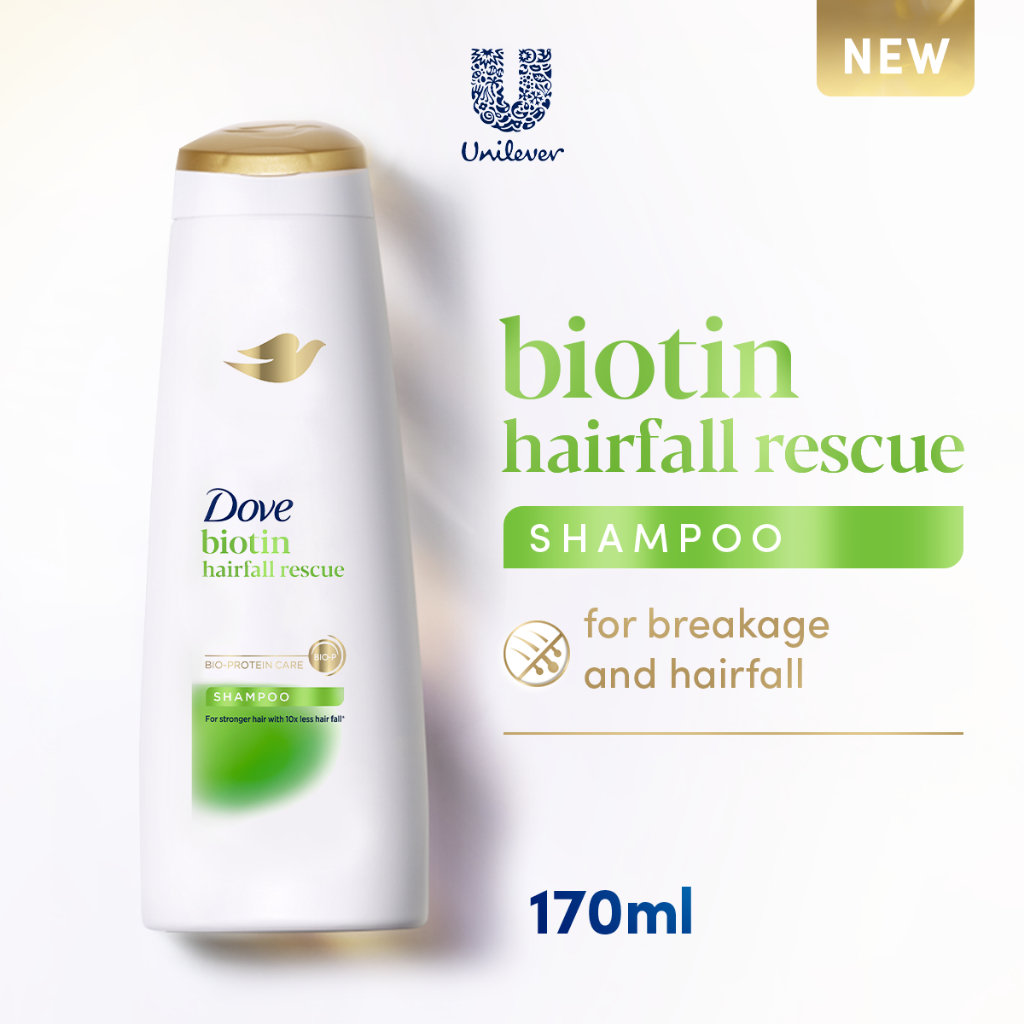 Dove Biotin Hairfall Rescue Shampoo 170mL to Reduce Hairfall and ...