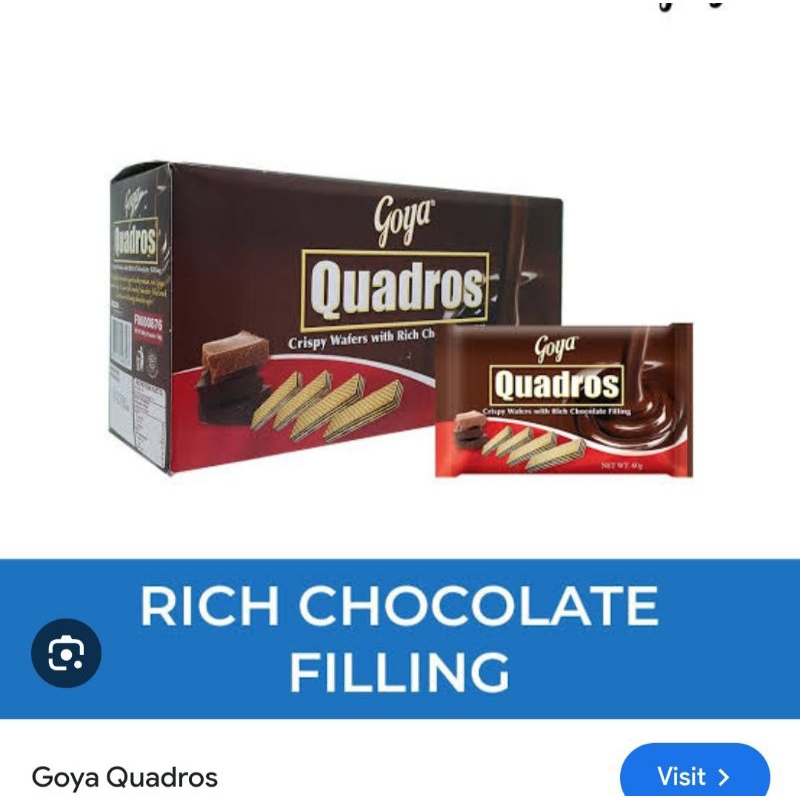 Super sale !!! Goya Quadros crispy wafers with chocolate filling (60g ...