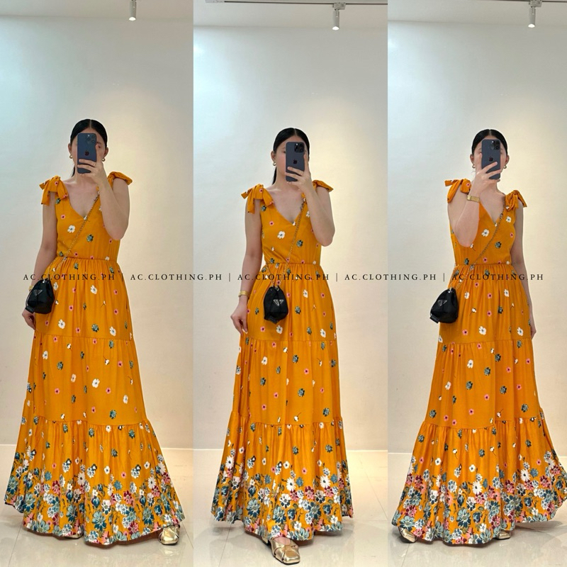 LUCY TIE KNOT STRAP MAXI DRESS Shopee Philippines