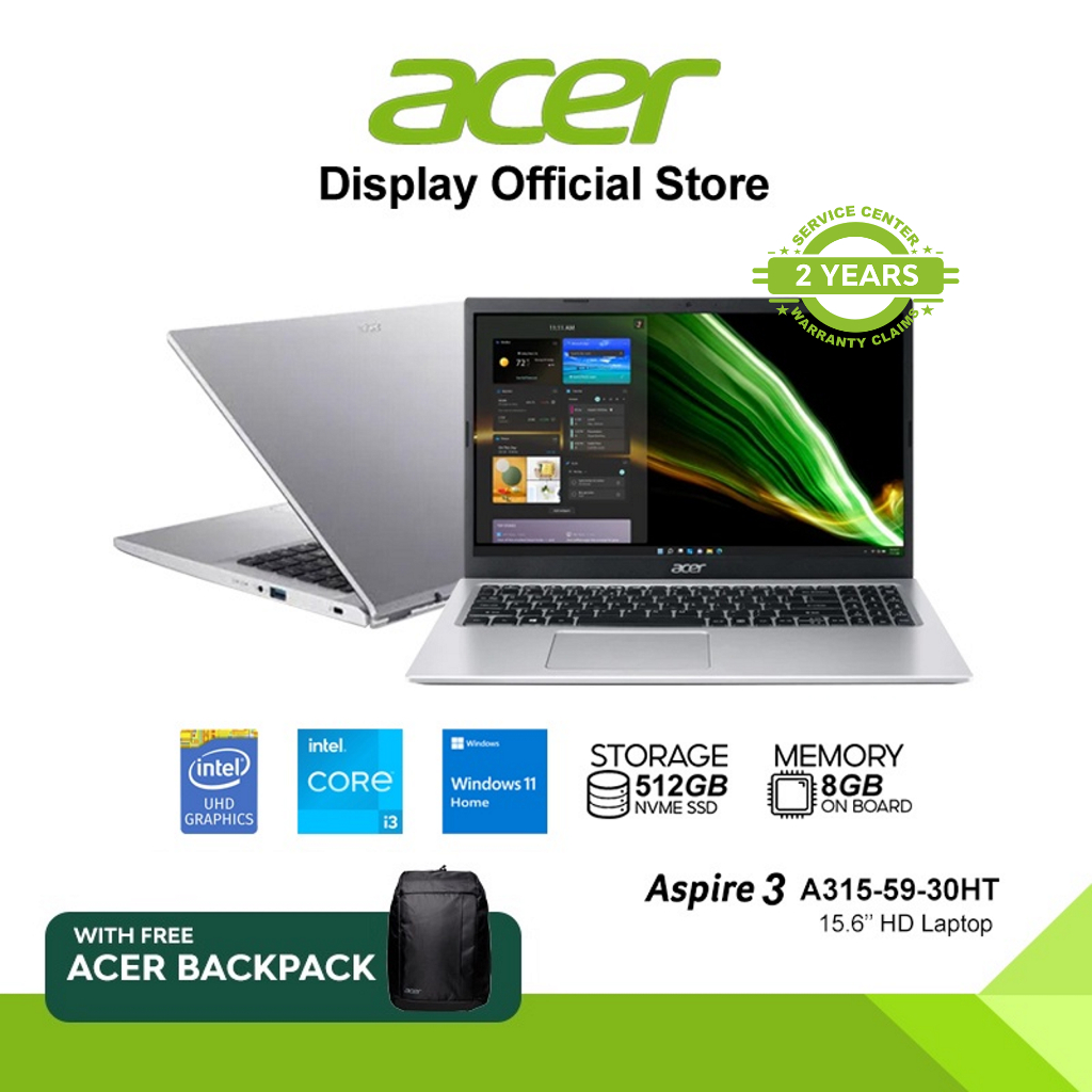 Acer Aspire A Ht Pure Silver Intel Core I U Gb Gb Nvme Ssd Hd Intel