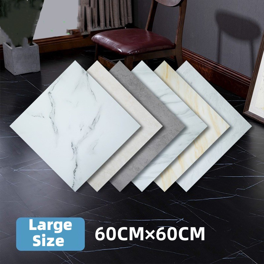 60 x 60 vinyl tiles adhesive Marble Floor Stickers Self Adhesive ...