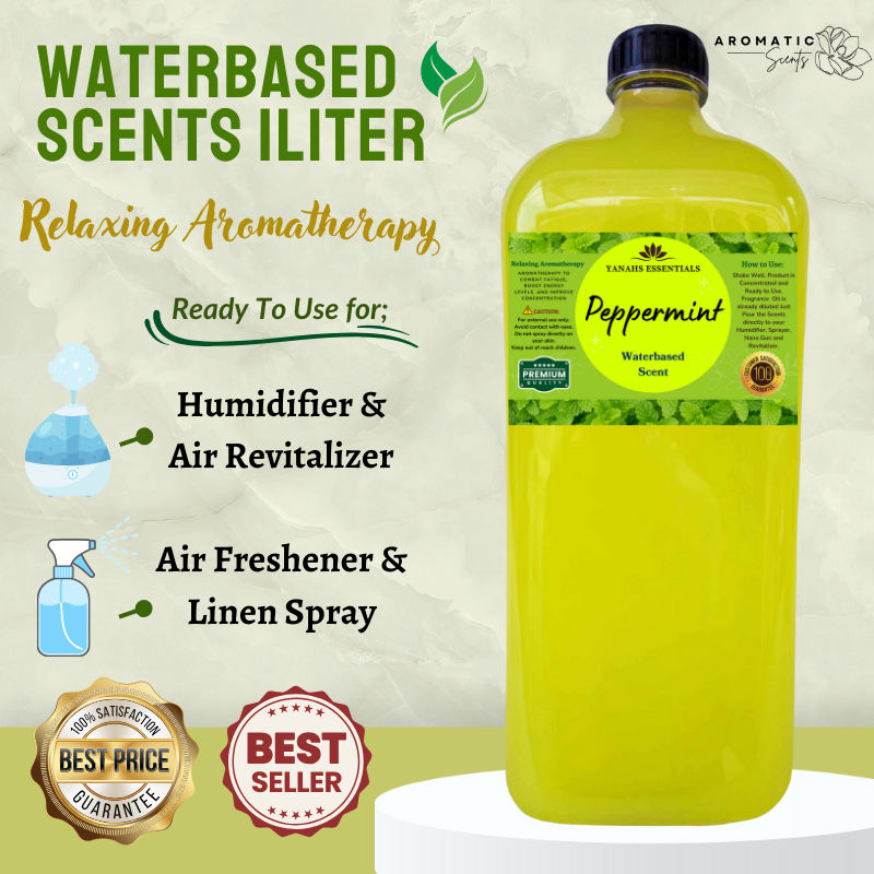 Aromatic PEPPERMINT 1L Water Based Scents for Humidifier, Air Freshener
