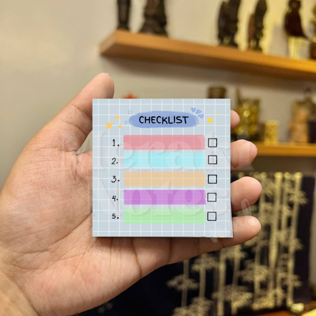 AESTHETIC BLUE CHECKLIST MEMOPAD | 100% HANDMADE | Shopee Philippines