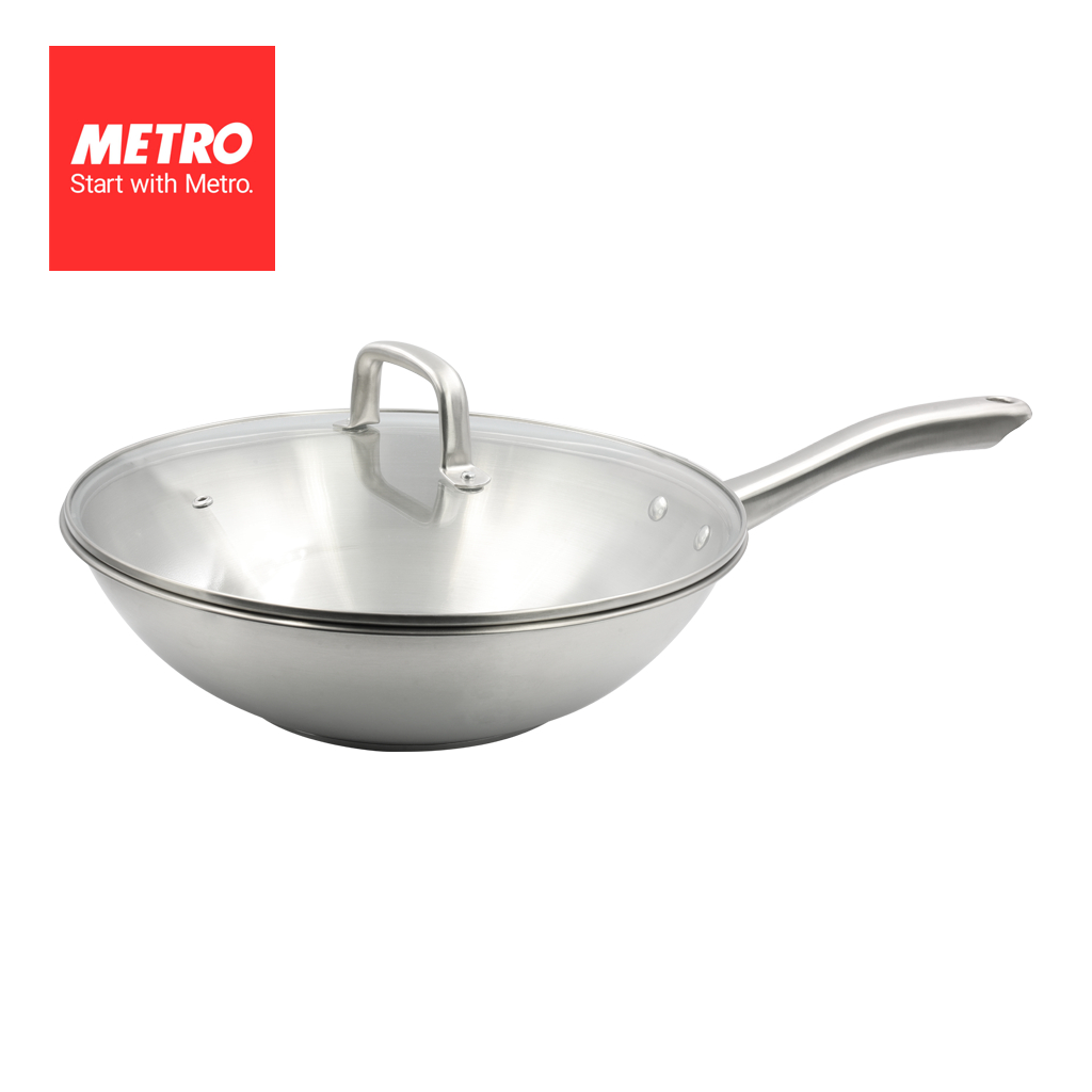 PRIMERA BY METRO 32X9CM CHINESE WOK WITH LID MPCW 1718 | Shopee Philippines