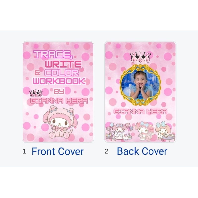 My Melody Theme Tracing Workbook Laminated for Kids (Personalized ...