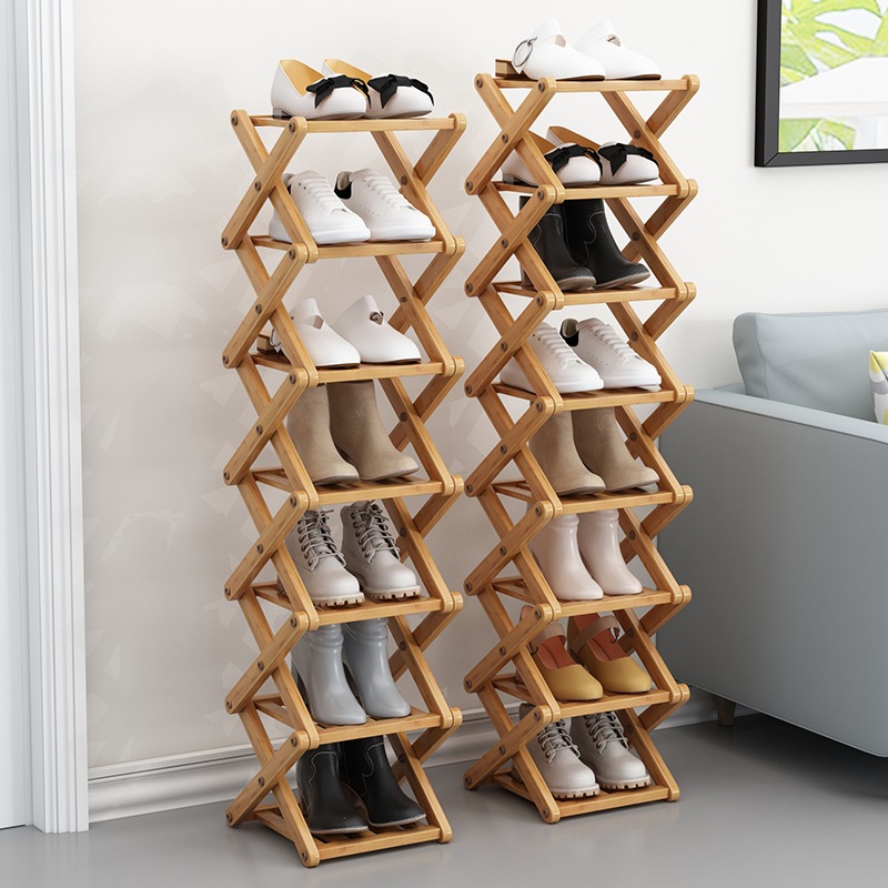 Bamboo Shoe Rack Organizer Shoe Shelves Save Space Shoes Storage ...