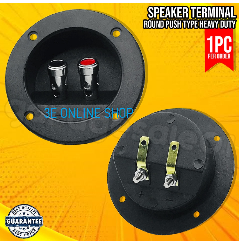 Speaker Terminal Round Push Type Heavy Duty 3 INCH ROUND | Shopee ...