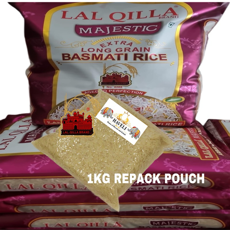 Repack Lal Qilla Majestic Basmati Rice 1kg | Shopee Philippines