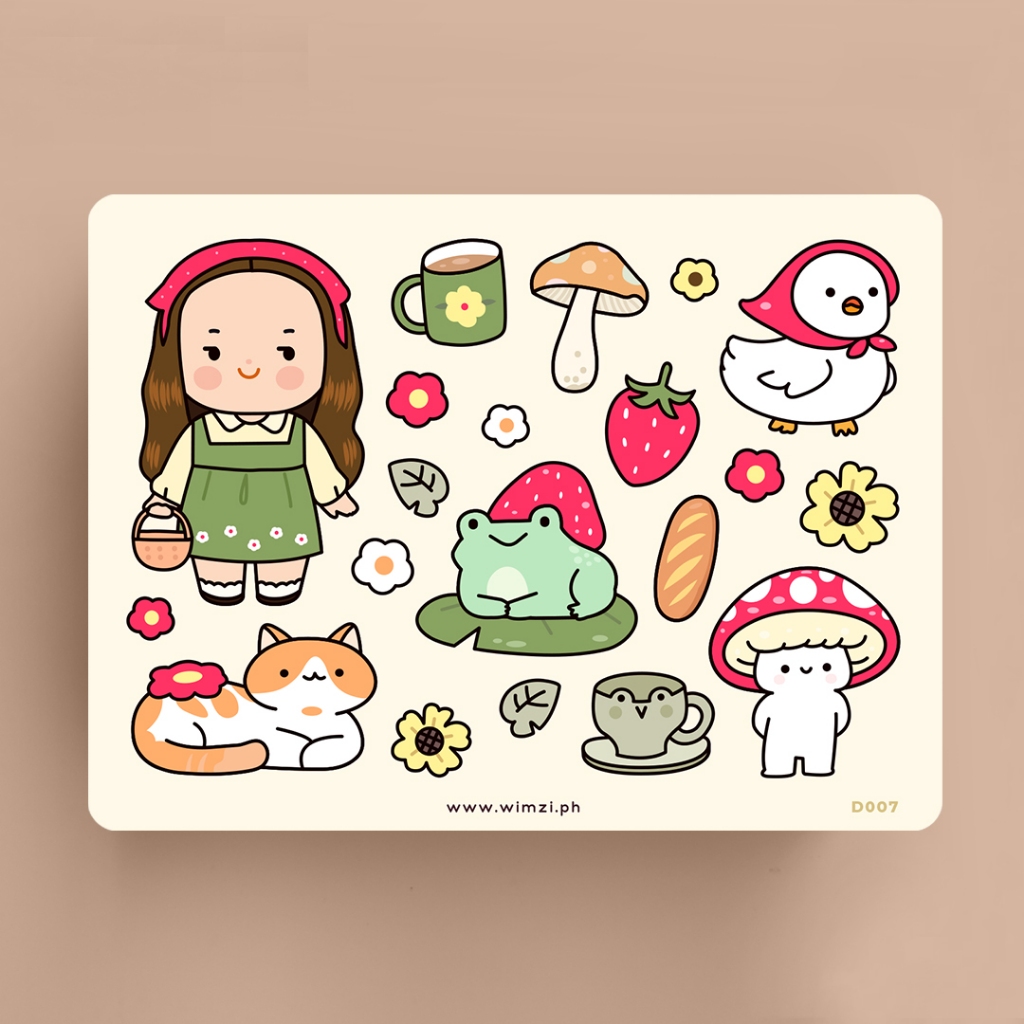 Cottage Core Deco Sticker Sheet For Planners/ Journals/ Bujo/ DIY ...