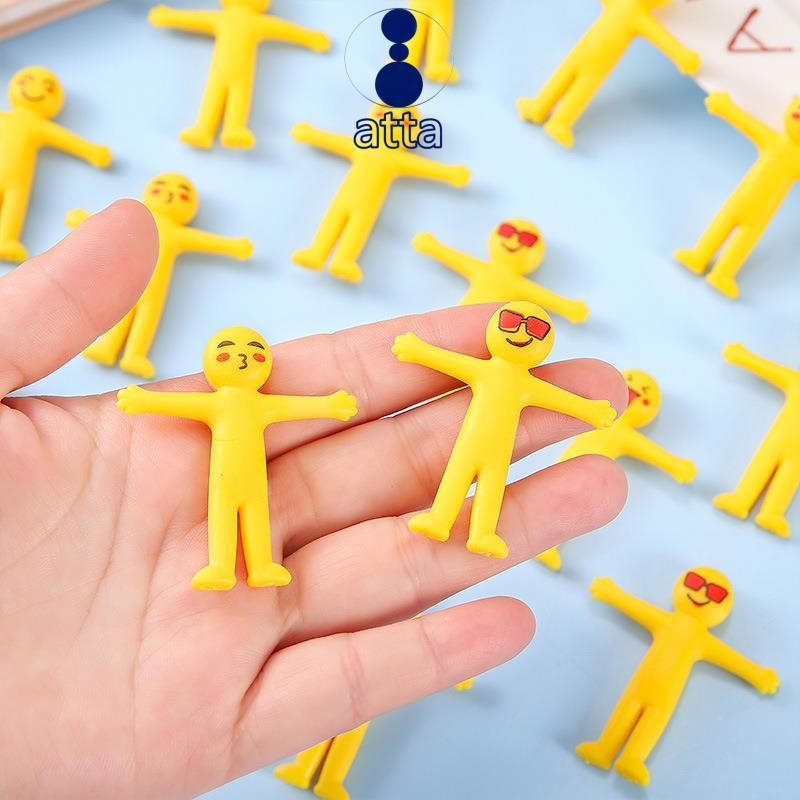 1PC Mini Stretch Yellow Little Man Squishy Toys Squeeze Decompression ...