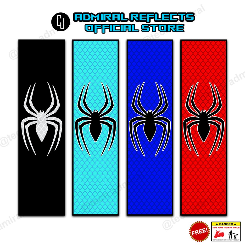 Alloy Top Box Sticker Waterproof Spider (REFLECTORIZED) | Shopee ...