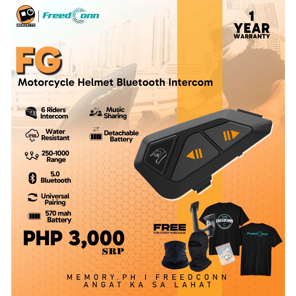 FreedConn Motorcycle Helmet Bluetooth 5.0 Headset Available From Max Motorcycles Your Trusted Motorcycle Parts Supplier