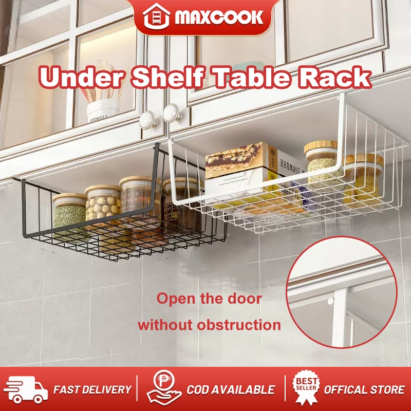 MAXCOOK Under Shelf Table Storage Basket Kitchen Hanging Rack Organizer