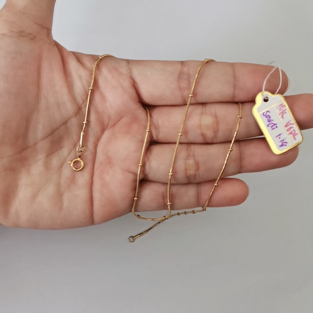 10k Saudi Gold Necklace Balll Chain Looks Original Gold Chain Fashion Jewelry 18 20inches Shopee Philippines