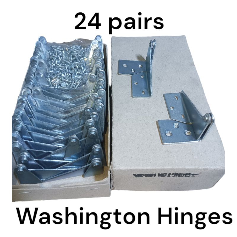 Washington Hinges (24 pairs) 1 Box with Screw | Shopee Philippines
