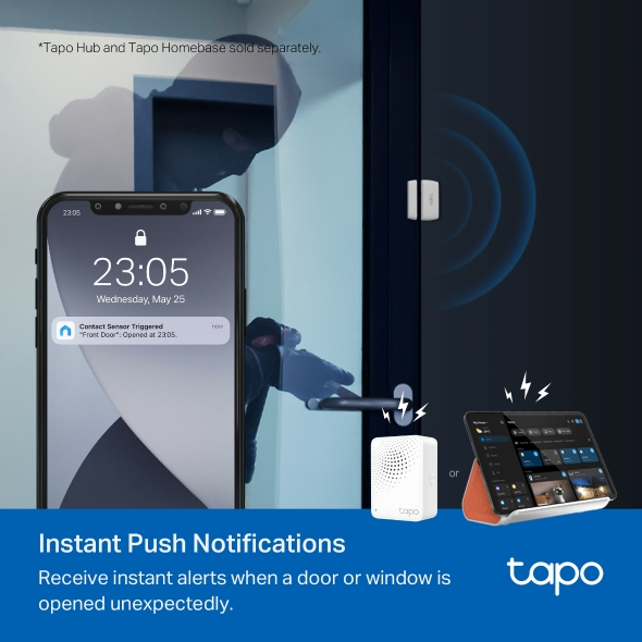 TP-Link | Tapo T110 | Smart Contact Sensor | Motion Sensor Alarm | Door ...